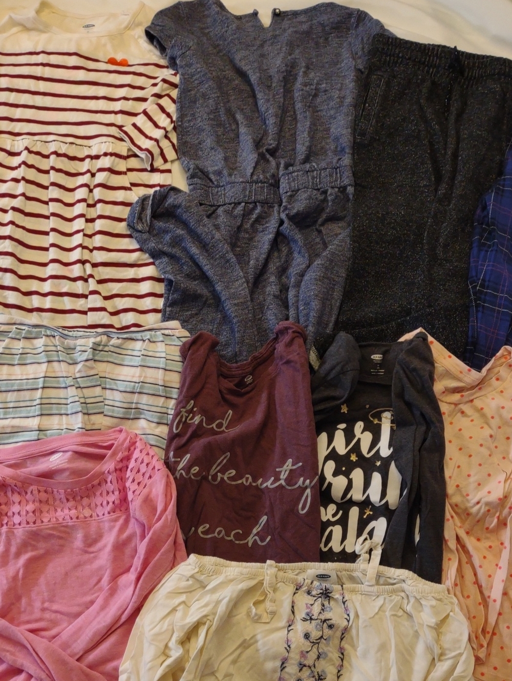 Girls' Clothing Bundle - Dress, Tops, Jumper, Bottoms - Size 8 | 10 Pcs.
